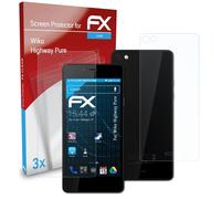 atFoliX 3x Protecteur d'écran pour Wiko Highway Pure clair
