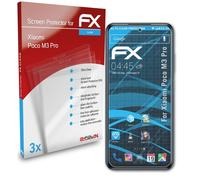 atFoliX 3x Protecteur d'écran pour Xiaomi Poco M3 Pro clair