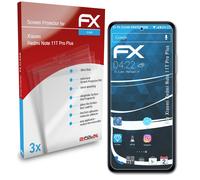 atFoliX 3x Protecteur d'écran pour Xiaomi Redmi Note 11T Pro Plus clair