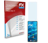 atFoliX Film Protection d'écran compatible avec Xiaomi Redmi Note 13 Protecteur d'écran, ultra-clair FX Écran protecteur (3X)