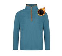 Atforna Pull en polaire pour homme - Demi-fermeture éclair - Veste polaire avec poches - Automne - Hiver - Veste demi-saison - Micropolaire - Sweat-shirt d'extérieur
