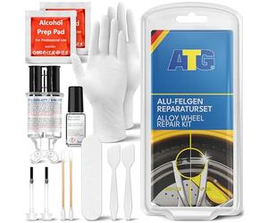 ATG ALU-Fix Kit de réparation pour Jantes alu, Réparation Rapide et Facile des Jantes alu, Stylo de retouche Inclus, 13pcs.