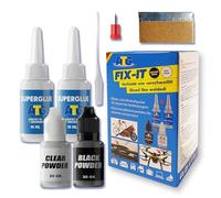 ATG Fix-IT Duo Super Glue Extra Forte avec Granulat - Colle Forte Instantanée Effet Soudure, Colle Cyanoacrylate 2 Composants pour Métal, Plastique, Verre & Bois