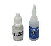 ATG Fix-IT Super Glue extra forte avec granulat - Colle cyanoacrylate bicomposant sans mélange, colle instantanée liquide pour métal, plastique, verre & céramique - résistante à l’eau & chaleur