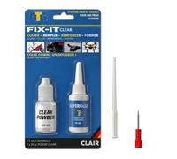 ATG® FIX IT Super Glue Extra Forte Effet Soudure - Colle Cyanoacrylate Bi Composant avec Granulés Transparente pour Métal, Plastique, Verre & Céramique, Idéale pour Réparer Fissures & Cassures