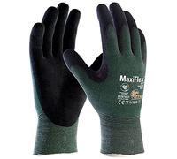 ATG Glove Solutions 34-8743/07 HS Gant de Travail Sécurité - Protection Contre les Coupures MaxiFlex Cut - Taille 7/S Vert/Noir