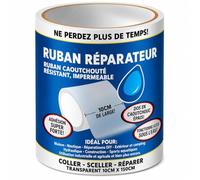 ATG® Kit réparation piscine sous l’eau - scotch étanche transparent 10×150 cm, ruban adhésif pour liner piscine, PVC, trous, fuites et fissures sans vider