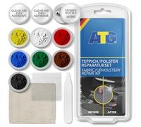 ATG® Kit réparation siège Auto Tissu - Répare Tapis et sièges de Voiture - 13 pièces Multicolores - Set réparation intérieur Automobile