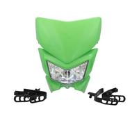 ATGCBCAUF Phares Avant pour Moto pour KLX 250 450 KMX 125 KDX ZZR WR KX KLR KLE 110 125 140 300 650 12 V 35 W Phare De Moto Phare De Motocross(Vert)