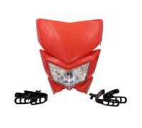 ATGCBCAUF Phares Avant pour Moto pour KLX 250 450 KMX 125 KDX ZZR WR KX KLR KLE 110 125 140 300 650 12 V 35 W Phare De Moto Phare De Motocross(Red)