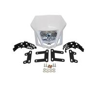 ATGCBCAUF Phares Avant pour Moto pour Suzuki DRZ RMZ RM 85 125 250 Phare De Moto Tout-Terrain Carénage De Phare Universel Phare De Motocross(Blanc)