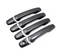 ATGCBCAUF Poignée De Porte Décorative Cache-poignée De Porte De Voiture Chromé Style Fibre De Carbone, Autocollant Décoratif En ABS Pour Ford Pour Explorer 2011-2019(Carbon No Hole)