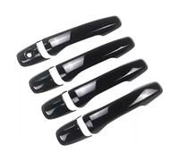 ATGCBCAUF Poignée De Porte Décorative Cache-poignée De Porte De Voiture Chromé Style Fibre De Carbone, Autocollant Décoratif En ABS Pour Ford Pour Explorer 2011-2019(Black No Hole)