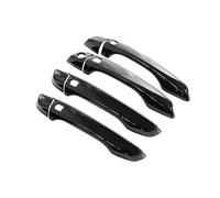 ATGCBCAUF Poignée De Porte Décorative Pour Citroën Pour Berlingo K9 2019-2024 Pour Peugeot Pour Partner Pour Rifter - Poignée de porte de voiture noire brillante(4Handle 4 Buttons)