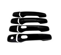 ATGCBCAUF Poignée De Porte Décorative Pour Ford Pour Explorer 2011-2019 Cache-poignée De Porte Chromé Imitation Fibre De Carbone, Autocollant Décoratif En ABS(Black With Hole)