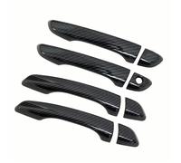 ATGCBCAUF Poignée De Porte Décorative Pour PEUGEOT 2018-2021 Pour Rifter Pour Partner 3008 408 Pour Citroën C3 MK3 Garniture De Poignée Porte Chromée Aspect Carbone(Carbon look 1hole)