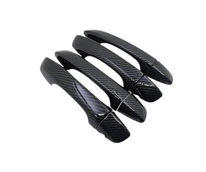 ATGCBCAUF Poignée De Porte Décorative Pour VW Pour Polo MK6 AW BZ 2017-2023 Stickers Poignées De Porte 3D Aspect Fibre De Carbone