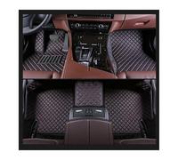 ATGCBCAUF pour P&orsche pour Taycan 2019-2023 Tapis De Sol De Voiture Personnalisés Tapis De Sol Imperméables Tapis Coussinets De Pied en Cuir Tapis De Sol Voiture(Black Red)