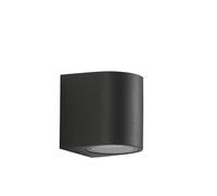 ATGQBCF Appliques murales IP65 Étanche GU10 Applique Ingénierie Éclairage Clôture Jardin Comté Villa Moulage Sous Pression Extérieure Indoor Wall Lamp(Round-Black-1head,3W-GU10-Coolwhite)