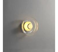 ATGQBCF Appliques murales Lampe Chevet Nordique Pour Salon Chambre À Coucher Cuisine Décoration Intérieure Luminaires Muraux Modernes Éclairage En Verre Bol Suspendu Indoor Wall Lamp(Gold Clear)