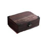 ATGQBCF Coffret A Boucles D'oreilles Articles Divers Organisateur Bin Bijoux Maison Boîtes À Cosmétiques Cadeau Noyer Noir Boîte De Rangement En Bois Massif（32 * 23 * 11cm） Coffret A Bagues(Type-F)