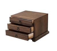 ATGQBCF Coffret A Boucles D'oreilles Boîte À Thé Bois Multicouche Organisateur Sachets Boîtes Rangement Bijoux Massif Conteneur Tiroir Coffret A Bagues(3)