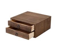 ATGQBCF Coffret A Boucles D'oreilles Boîte À Thé Bois Multicouche Organisateur Sachets Boîtes Rangement Bijoux Massif Conteneur Tiroir Coffret A Bagues(2)