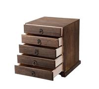 ATGQBCF Coffret A Boucles D'oreilles Boîte À Thé Bois Multicouche Organisateur Sachets Boîtes Rangement Bijoux Massif Conteneur Tiroir Coffret A Bagues(5)