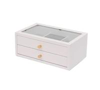 ATGQBCF Coffret A Boucles D'oreilles Pour Fille Bureau Vintage Multicouche Bijoux Rangement Organisateur Étui Tiroir Boîte Idées Cadeaux Grand Bois Coffret A Bagues(Type-B)