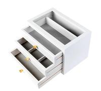 ATGQBCF Coffret A Boucles D'oreilles Pour Fille Bureau Vintage Multicouche Bijoux Rangement Organisateur Étui Tiroir Boîte Idées Cadeaux Grand Bois Coffret A Bagues(Type-D)