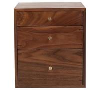 ATGQBCF Coffret A Boucles D'oreilles Tiroirs Rangement Bois Noyer Boîte Cosmétiques Multicouche Boîtes Bijoux Organisateurs Coffret A Bagues