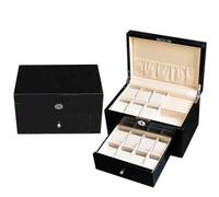 ATGQBCF Coffret A Boucles D'oreilles Vitrine À Bijoux, Piaino En Bois, Fenêtre Verre, Tiroir 20 Boîte Montres, Grand Organisateur De Rangement Pour Hommes Coffret A Bagues(Type-A)