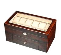 ATGQBCF Coffret A Boucles D'oreilles Vitrine À Bijoux, Piaino En Bois, Fenêtre Verre, Tiroir 20 Boîte Montres, Grand Organisateur De Rangement Pour Hommes Coffret A Bagues(Type-D)