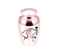 ATGQBCF Urne pour Animaux Mini Urne Cendres d'animaux Pot Crémation Souvenir pour Commémorer Le Chien Bien-aimé Urne pour Chien Urne Commémorative Monuments Funéraires(Light Pink,70x45mm)
