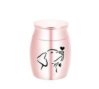 ATGQBCF Urne pour Animaux Mini Urne Cendres d'animaux Pot Crémation Souvenir pour Commémorer Le Chien Bien-aimé Urne pour Chien Urne Commémorative Monuments Funéraires(Light Pink,30x40mm)