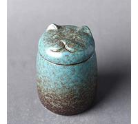 ATGQBCF Urne pour Animaux Urne Forme Chat Cendres d'animaux Compagnie Urnes Funéraires Commémoratives Forme Chat Urnes Décoratives Noires Fabriquées Monuments Funéraires(2)