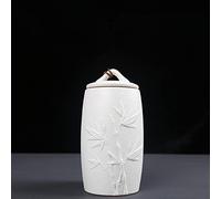 ATGQBCF Urne pour Animaux Urne Pot Cendres Funéraires Noir Blanc Crémation Porte-Cendres Animaux Compagnie Céramique Souvenir Cendres Urnes Cercueil Monuments Funéraires(7)