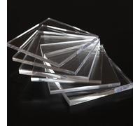 AtHaus® | Découpe laser en verre acrylique | Bord poli lisse et brillant | 2-10 mm | Plaque transparente et claire comme du verre | Taille au choix | Découpe laser(8 mm, 400 x 400 mm)