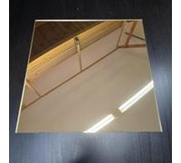 AtHaus Miroir Acrylique 3 mm Verre acrylique Carreaux de Miroir incassable, Miroir décoratif en plastique sans cadre, tailles et découpe au choix, COULEUR : OR, Taille : 60 x 60 cm