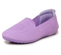 ATHCO Angel Chaussures de course confortables en mousse à mémoire de forme pour femme | Ballerine | Antidérapantes | Légères | Usage quotidien | ExtraSoft, violet, 8 UK
