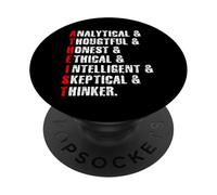 Athée Athéisme Religion Science Agnostique Sceptique Croire PopSockets PopGrip Adhésif