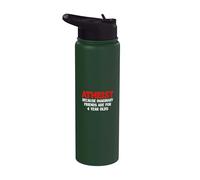 Athée parce que les amis imaginaires sont pour les enfants de 4 ans Stainless Steel Insulated Water Bottle