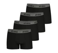 ATHENA Boxers basiques en coton Ecopack lot de 4, Noir-Noir-Noir-Noir