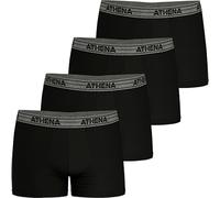ATHENA Boxers basiques en coton Ecopack lot de 4, Noir-Noir-Noir-Noir