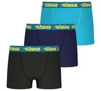 Athena Color LF59 sous-vêtement, Noir/Marine/Bleu, 10 Ans Garçon