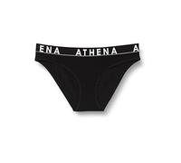 Athena Culotte Femme Easy Color-Ceinture Élastiquée Graphique et Moderne, Coton Modal et Finitions Ultra Douces-Label Oeko-tex Slips, Noir, 42