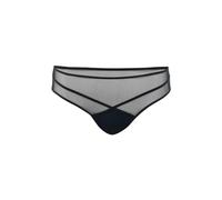 Athena Culotte Femme Tulle-Microfibre Ultra Douce, Respirante, Légère et Extensible-Style Graphique et Transparence-Oeko-TEX Slips, Noir