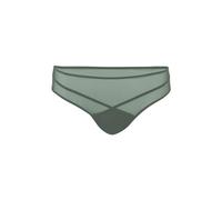 Athena Culotte Femme Tulle-Microfibre Ultra Douce, Respirante, Légère et Extensible-Style Graphique et Transparence-Oeko-TEX Slips, Kaki Fume