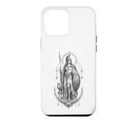 Athéna Déesse Grecque Chouette Bouclier Lance Mythologie Illustration Coque pour iPhone 12 Pro Max