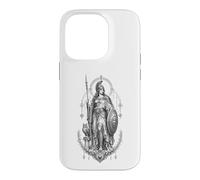 Athéna Déesse Grecque Chouette Bouclier Lance Mythologie Illustration Coque pour iPhone 14 Pro